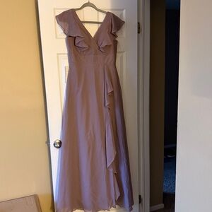 Dark Mauve Floor Length Dress